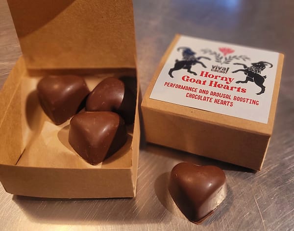 box of 8 chocolate hearts